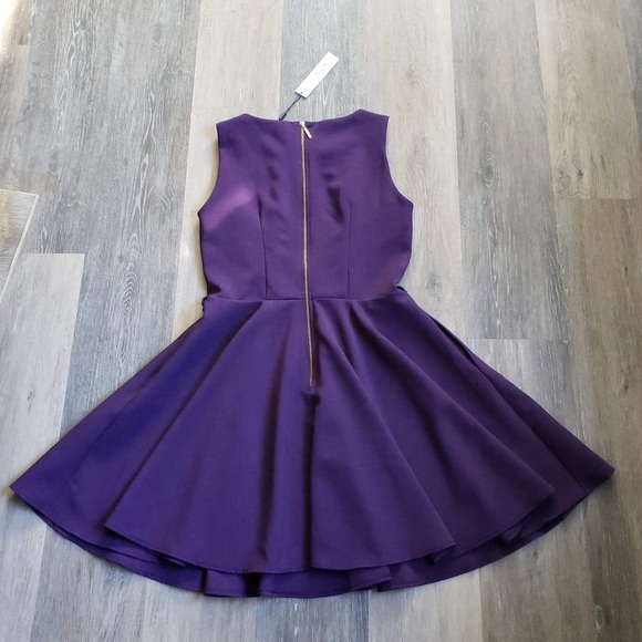 NWT WINE SKATER DRESS MADE IN LONDON - Picture 2 of 13